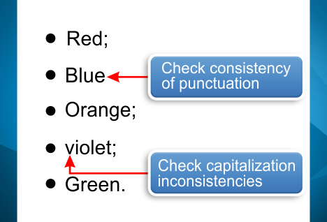 how to punctuate bulleted and numbered lists intelligent editing bulleted list format